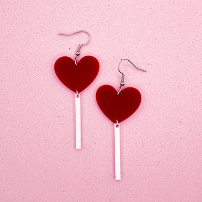 Heart Shaped Lolly Earrings